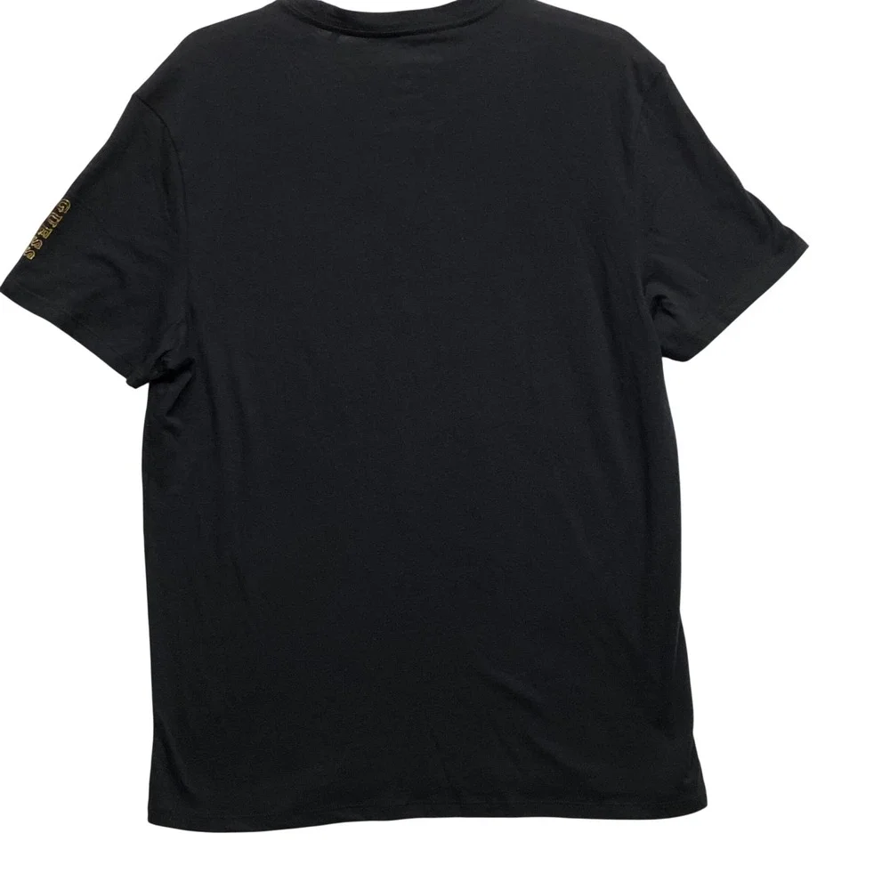 Guess‎ Mens Black Gold Foil Triangle Logo Graphic T-Shirt L NWT - Picture 6 of 6